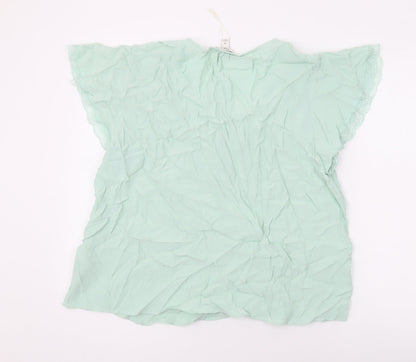 Womens UK Size 16 Marks and Spencer Green Basic Blouse
