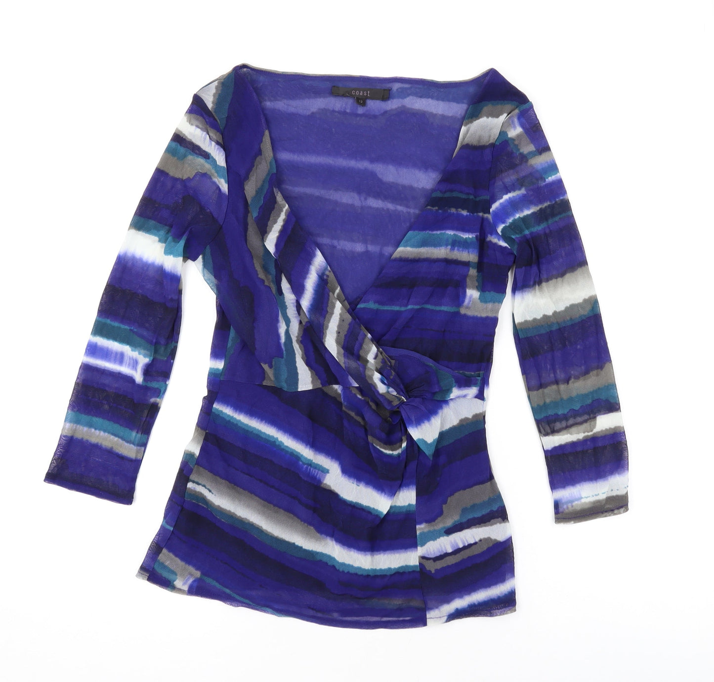 Womens UK Size 12 Coast Blue Basic Blouse