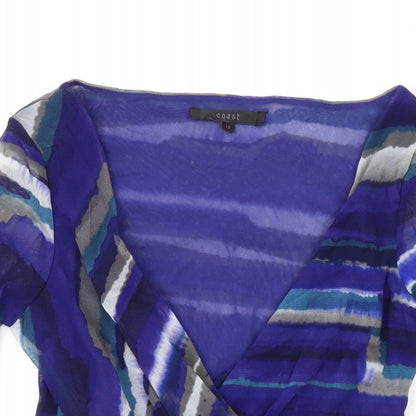 Womens UK Size 12 Coast Blue Basic Blouse