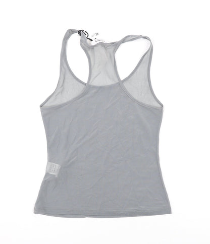 Womens UK Size S Pull&Bear Grey Basic Tank