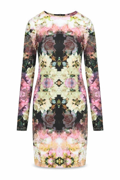 Topshop Womens Multicoloured Geometric Polyester Bodycon Size 10 Round Neck Pullover