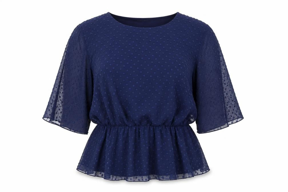 Womens UK Size 8 Quiz Blue Basic Blouse