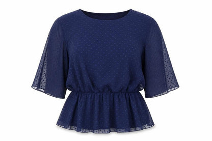 Womens UK Size 8 Quiz Blue Basic Blouse