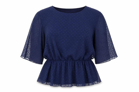 Womens UK Size 8 Quiz Blue Basic Blouse