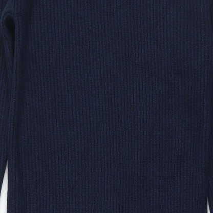 Marks and Spencer Womens Blue Polyester Jumper Dress Size XS Round Neck Pullover