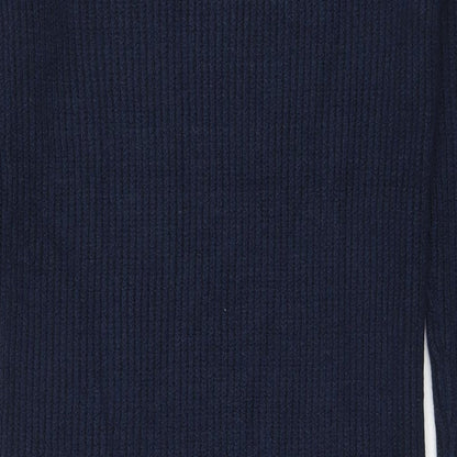 Marks and Spencer Womens Blue Polyester Jumper Dress Size XS Round Neck Pullover