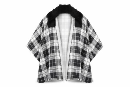 Charmine Womens Black Check Polyester Shawl/Wrap