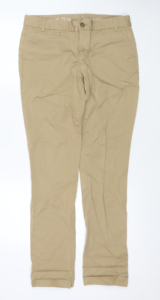 Womens UK Size 8 Gap Regular Fit  Beige Trousers