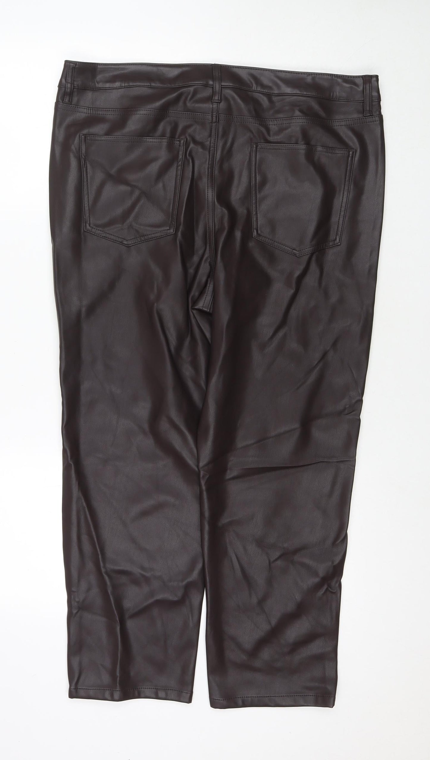 Womens UK Size 18 Marks and Spencer Regular Fit  Brown Trousers