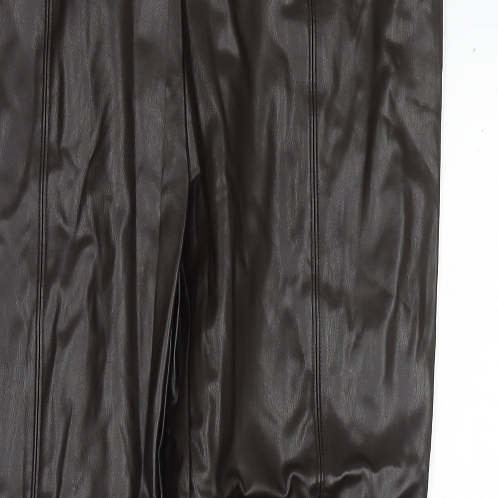 Womens UK Size 18 Marks and Spencer Regular Fit Pedal Pusher Brown Trousers