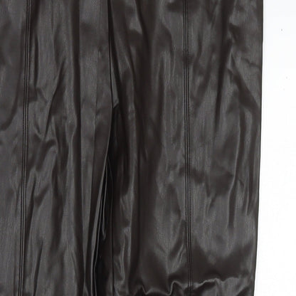Womens UK Size 18 Marks and Spencer Regular Fit Pedal Pusher Brown Trousers