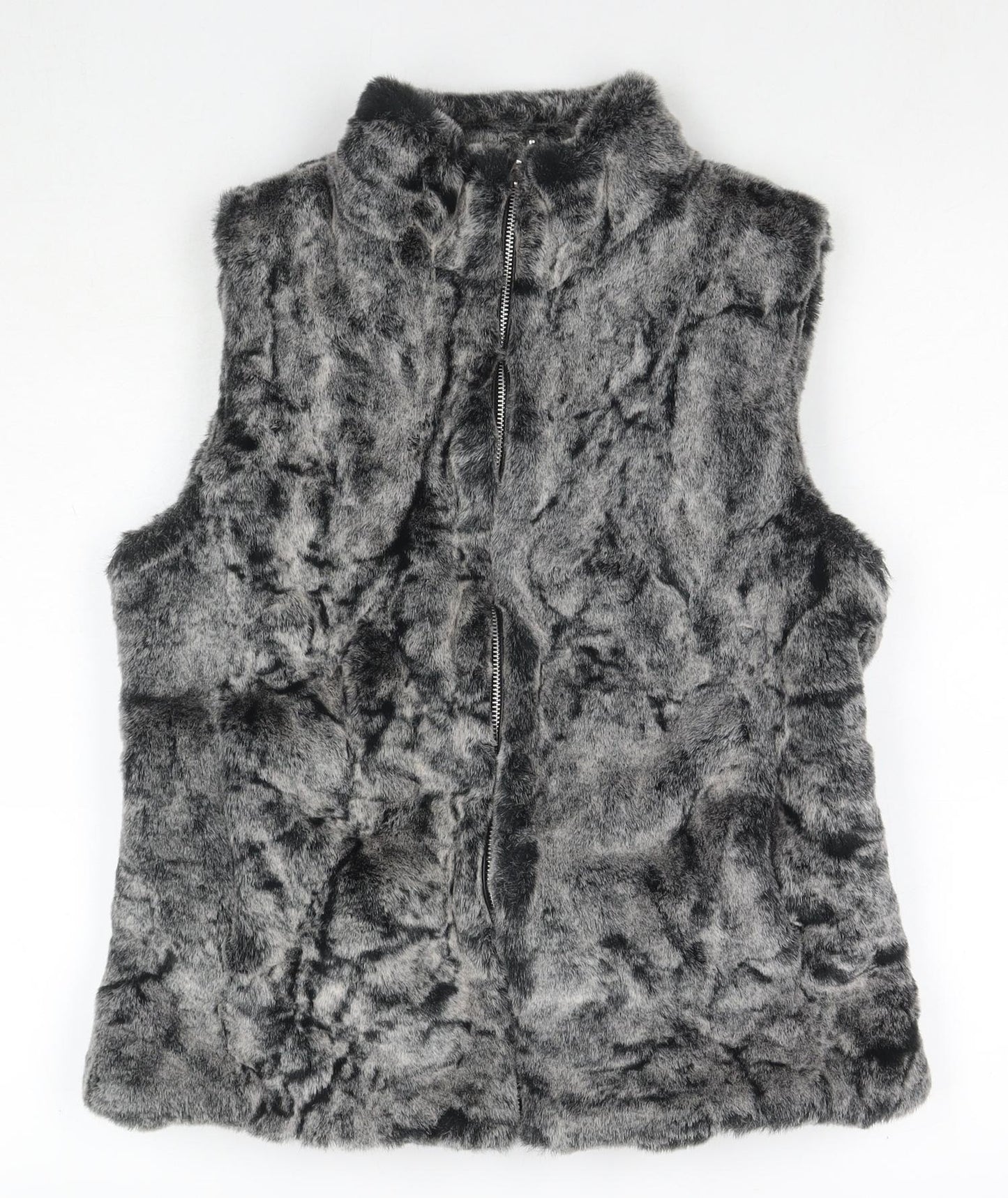 John Lewis Womens Grey Gilet Waistcoat Size 12 Zip