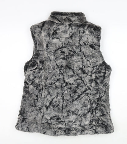John Lewis Womens Grey Gilet Waistcoat Size 12 Zip