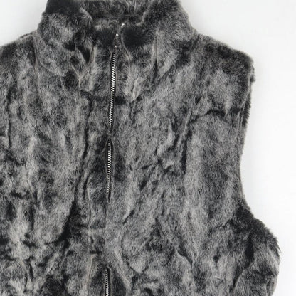 John Lewis Womens Grey Gilet Waistcoat Size 12 Zip