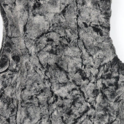 John Lewis Womens Grey Gilet Waistcoat Size 12 Zip