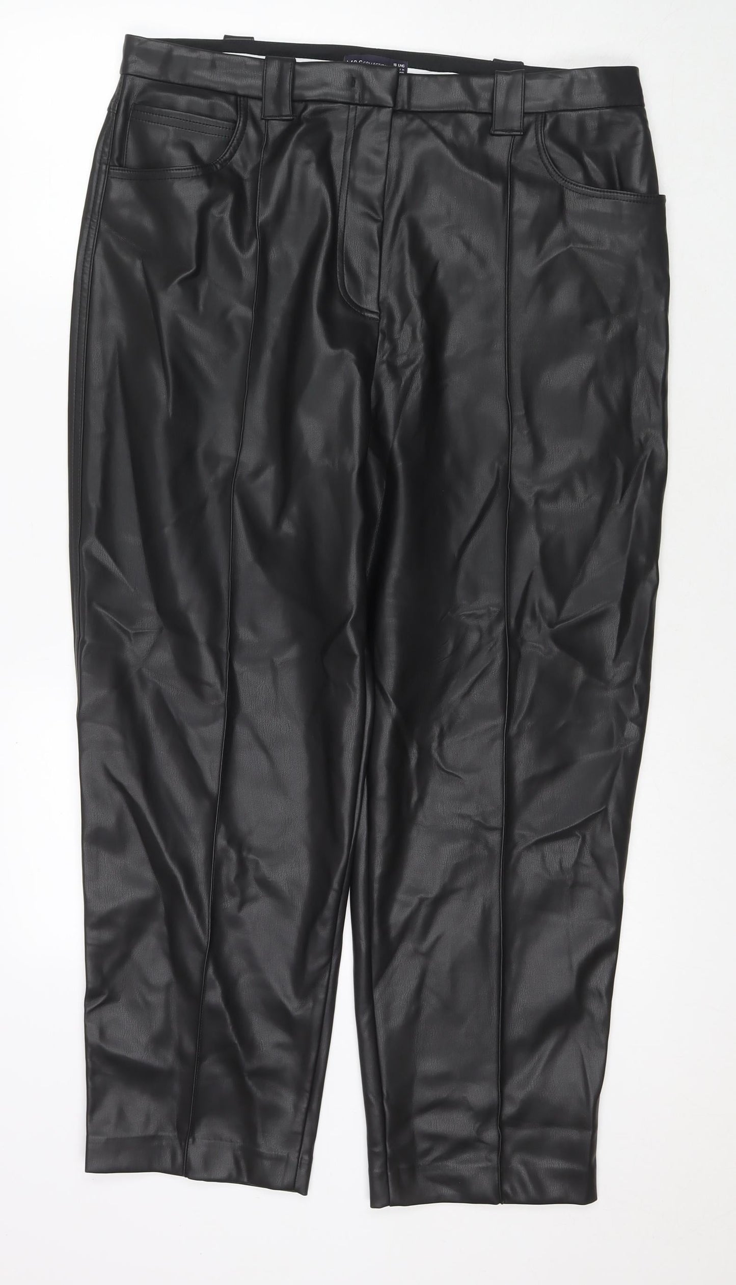 Womens UK Size 18 Marks and Spencer Regular Fit  Black Trousers
