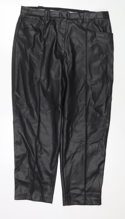 Womens UK Size 18 Marks and Spencer Regular Fit  Black Trousers