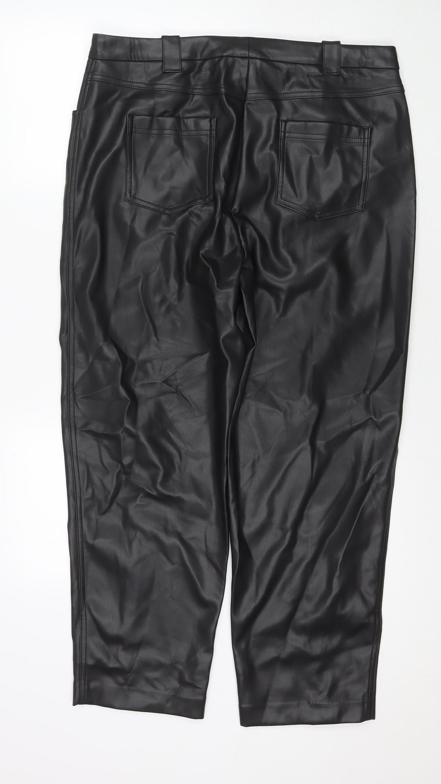 Womens UK Size 18 Marks and Spencer Regular Fit  Black Trousers