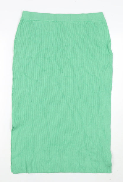 Marks and Spencer Womens Green Viscose Maxi Skirt Size L