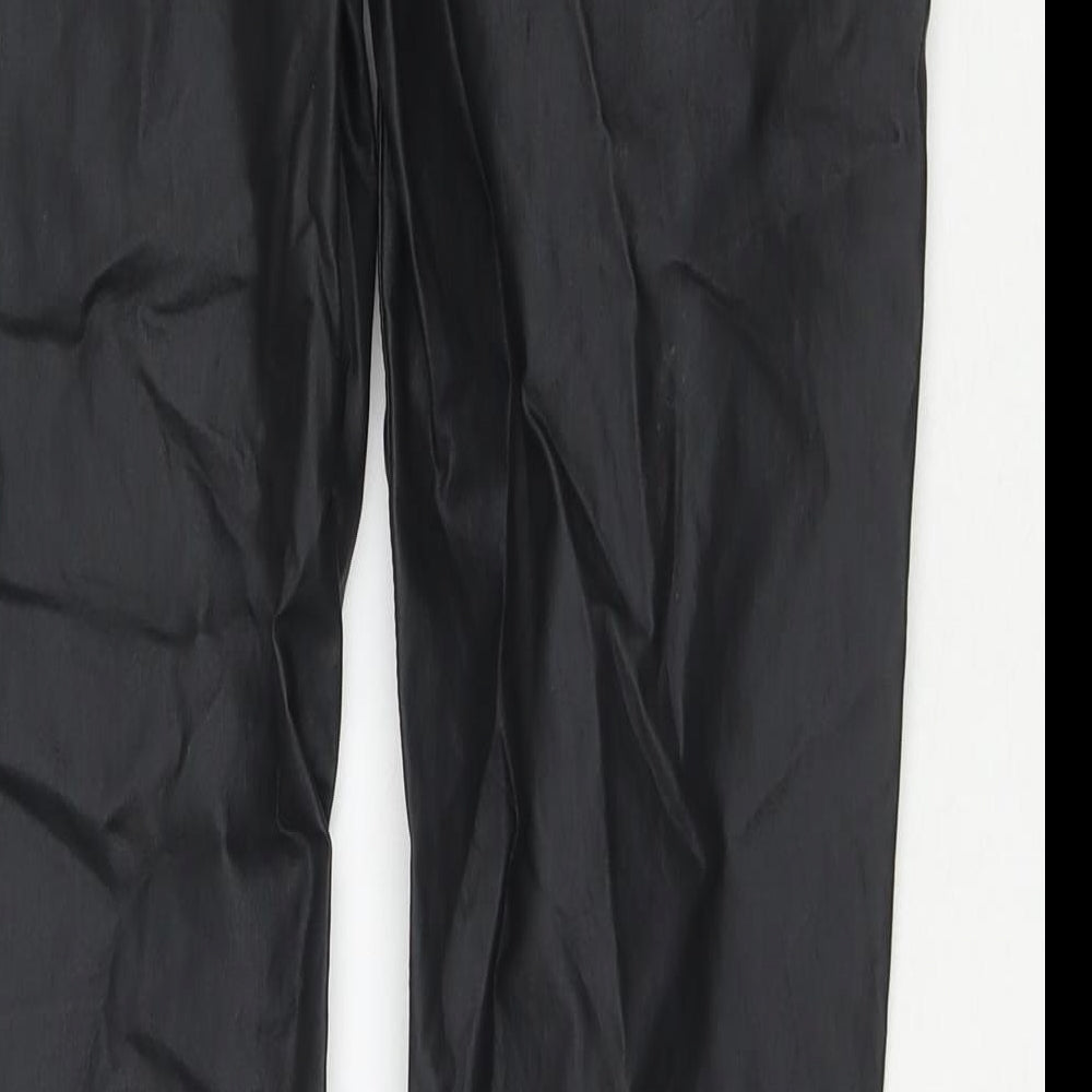 M.B.J Womens Black Viscose Trousers Size XL L27 in Regular Zip