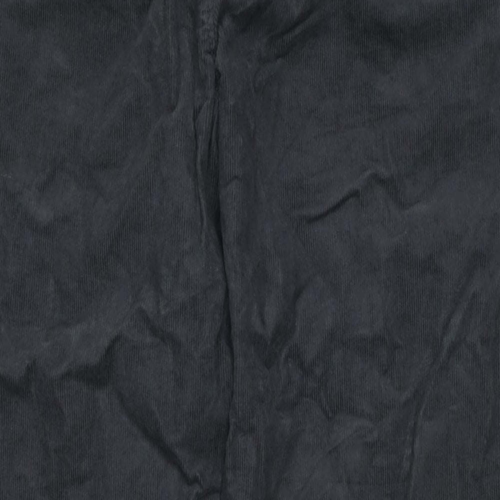 Marks and Spencer Mens Grey Cotton Trousers Size 42 in L33 in Regular Zip