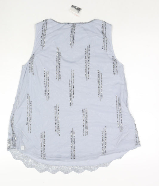 Womens UK Size 12 Together Blue Basic Blouse
