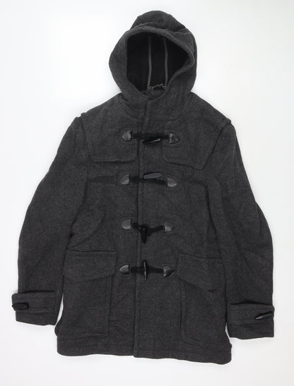 Mens UK Size S Burton Grey Pea Coat