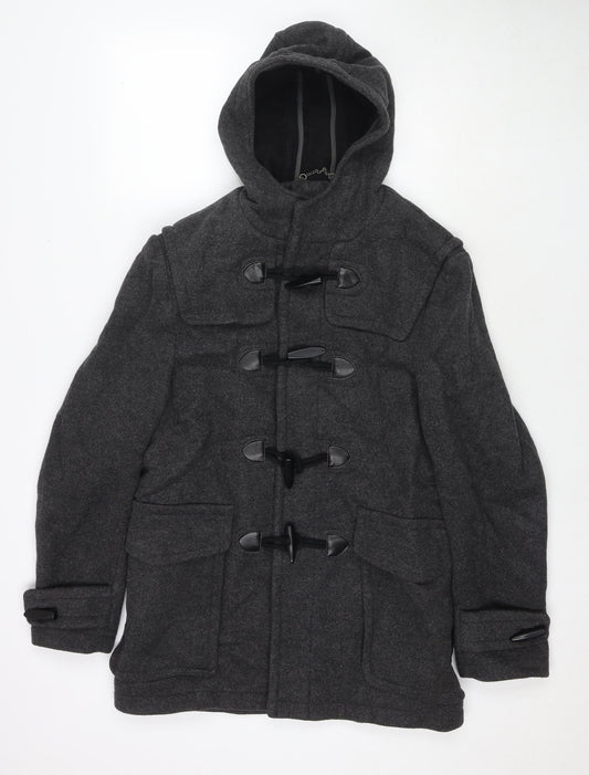 Mens UK Size S Burton Grey Pea Coat
