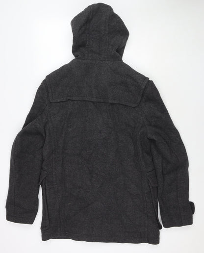 Mens UK Size S Burton Grey Pea Coat