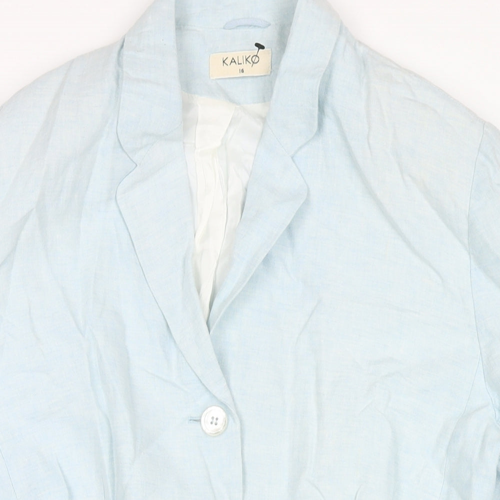 Womens UK Size 16 Kaliko Blue Jacket