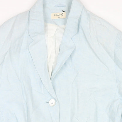 Womens UK Size 16 Kaliko Blue Jacket