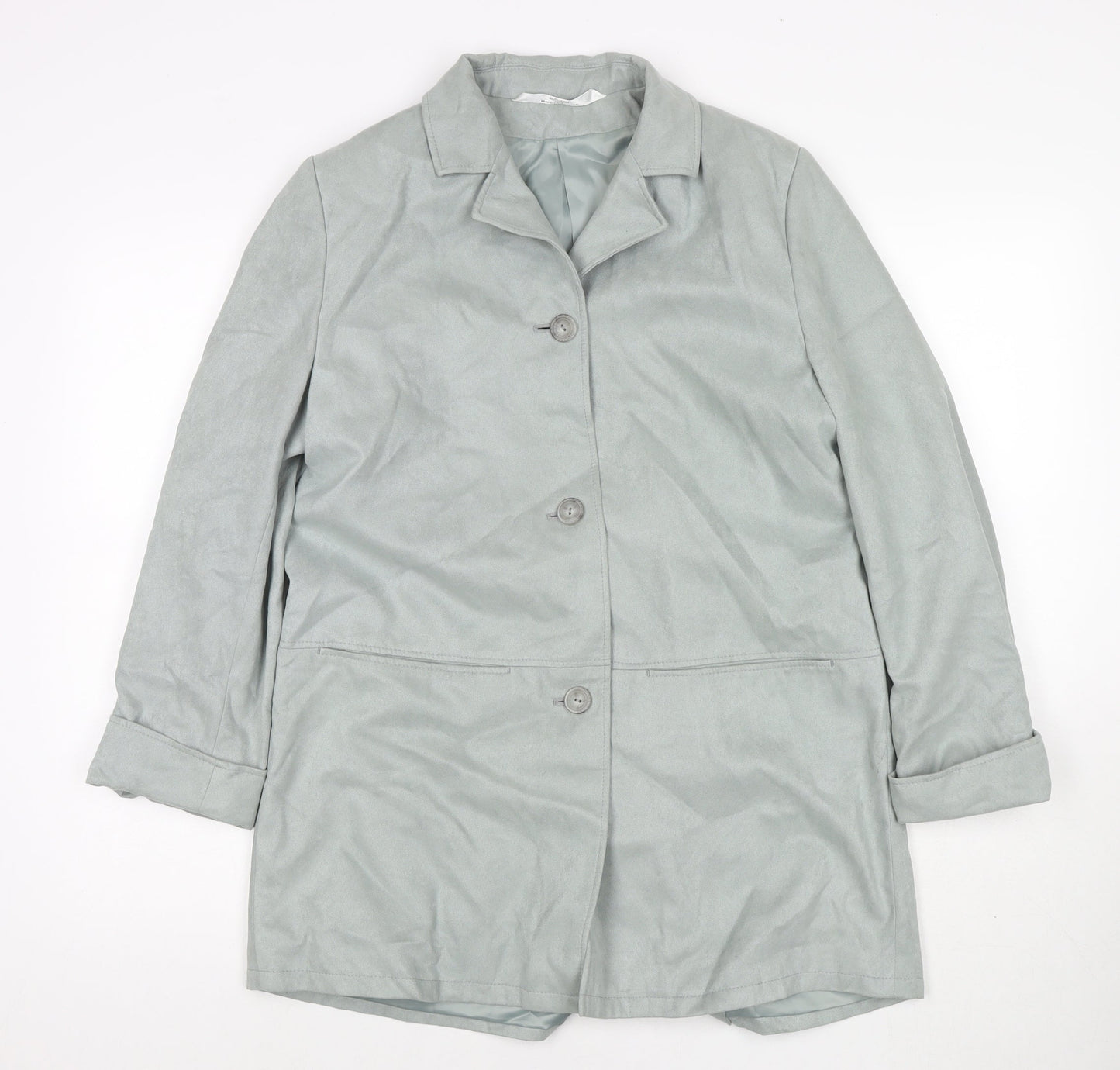 Womens UK Size 10 Marks and Spencer Blue Overcoat
