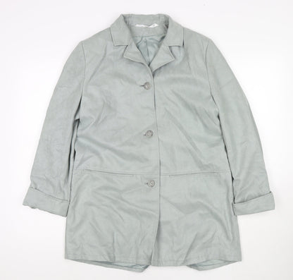 Womens UK Size 10 Marks and Spencer Blue Overcoat