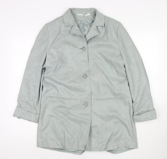 Womens UK Size 10 Marks and Spencer Blue Overcoat