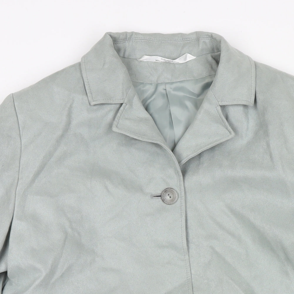 Womens UK Size 10 Marks and Spencer Blue Overcoat