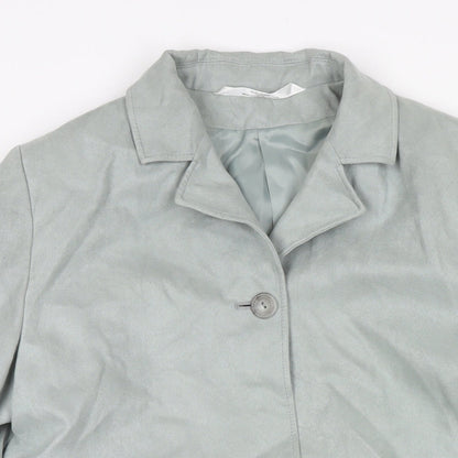 Womens UK Size 10 Marks and Spencer Blue Overcoat