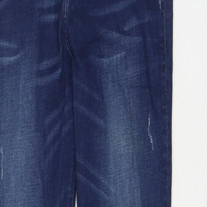 Flying Monkey Womens Blue Cotton Straight Jeans Size 30 in L29 in Regular Zip