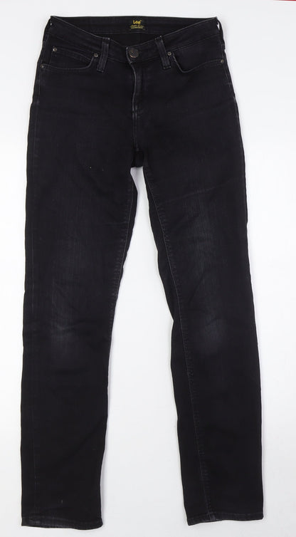 Lee Mens Black Cotton Skinny Jeans Size 27 in L30 in Regular Zip