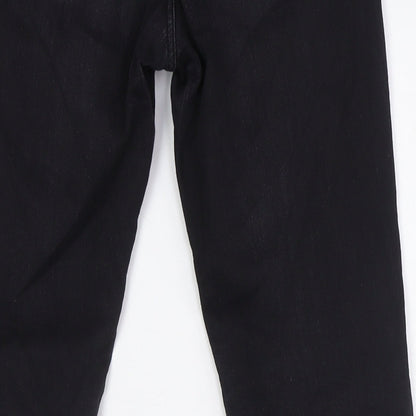 Lee Mens Black Cotton Skinny Jeans Size 27 in L30 in Regular Zip