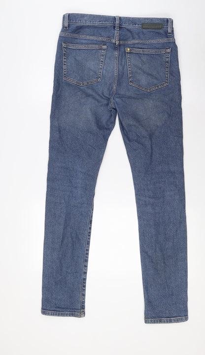 &Denim Womens Blue Cotton Straight Jeans Size 29 in L31 in Regular Zip