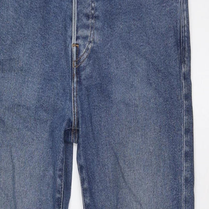 &Denim Womens Blue Cotton Straight Jeans Size 29 in L31 in Regular Zip