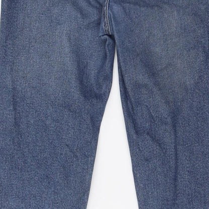 &Denim Womens Blue Cotton Straight Jeans Size 29 in L31 in Regular Zip