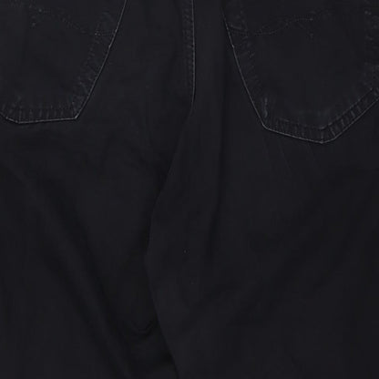 Josef Mens Black Cotton Straight Jeans Size 32 in L30 in Regular Button - Work wear