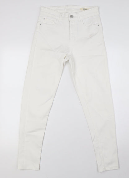 Womens UK Size 8 Marks and Spencer Regular Fit Skinny White Jeans