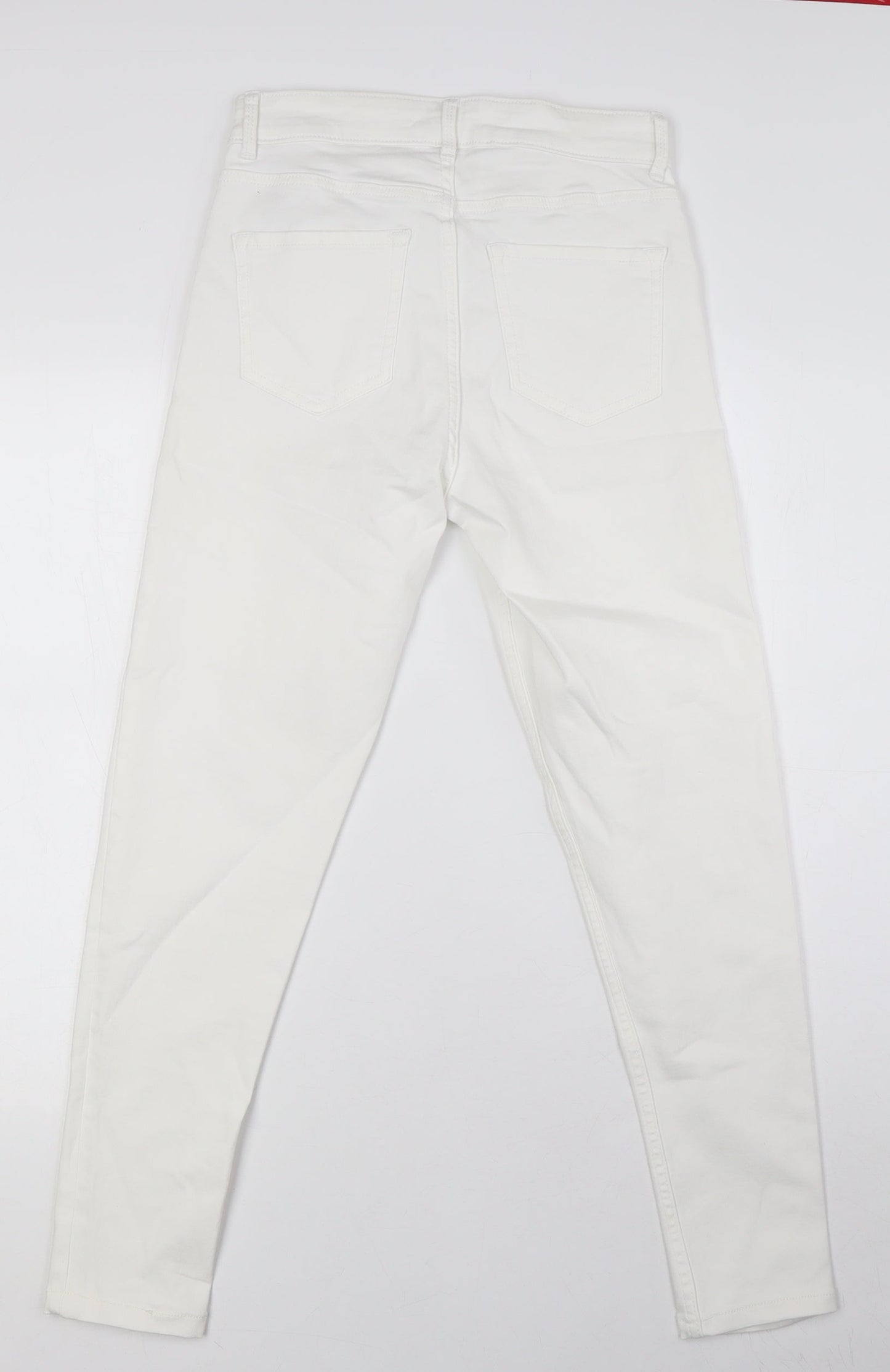 Womens UK Size 8 Marks and Spencer Regular Fit Skinny White Jeans