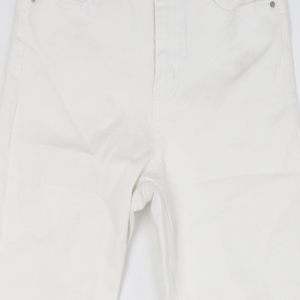 Womens UK Size 8 Marks and Spencer Regular Fit Skinny White Jeans