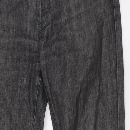 Gilmar Mens Black Cotton Straight Jeans Size 32 in L34 in Regular Button