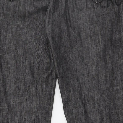 Gilmar Mens Black Cotton Straight Jeans Size 32 in L34 in Regular Button