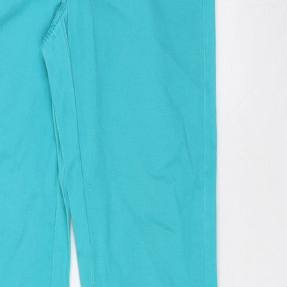 Denim Co Womens Green Cotton Skinny Jeans Size 8 L32 in Regular Zip