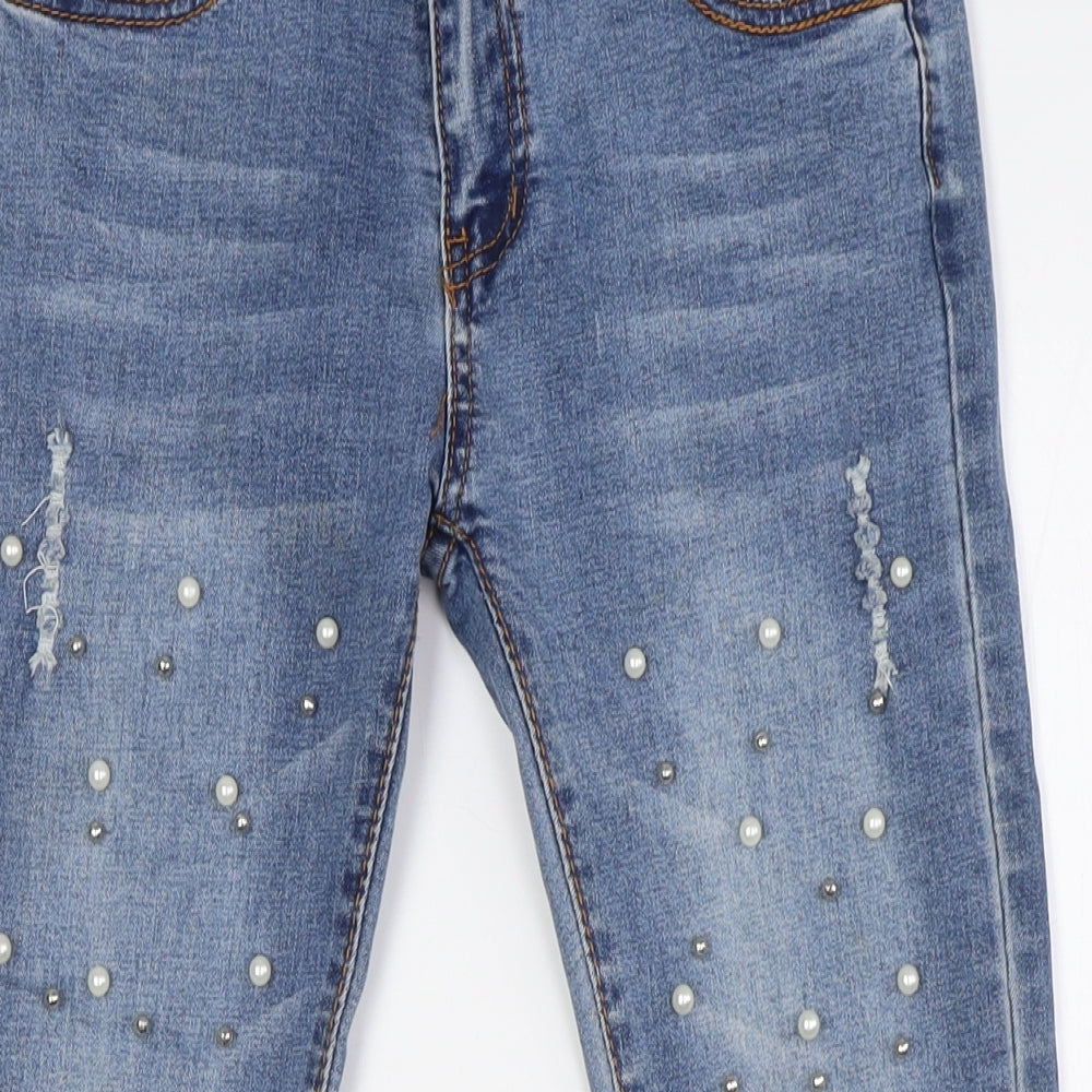 Jeans Signature Womens Blue Cotton Skinny Jeans Size 28 in L27 in Regular Zip - Pearls